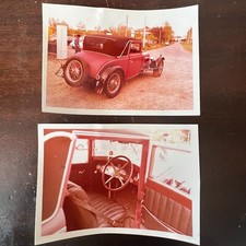 VTG 1960's Photograph Bugatti Type 38 3" x 6" Classic Car Photo LOT of 2 England