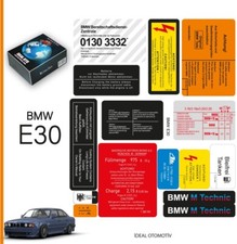 Jeu d'autocollants autocollants pour tous les modèles de moteurs BMW 3 E30 19...