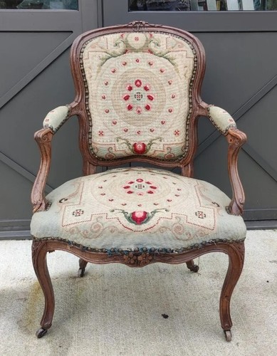 Ancien fauteuil cabriolet - ancien,