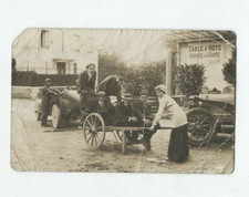 No. 9678 bis / vintage photo racing car, driver, arm cart 1912