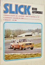 RARE SLICK N°10 1978 JMF MAMBO LF 177 RALLYES AUTOCROSS COURSES PEUGEOT 305 SR