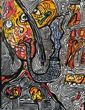 Tableau abstrait,création