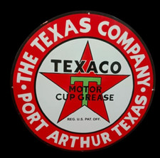 PORCELAIN TEXACO ENAMEL SIGN 30X30 INCHES DOUBLE SIDED