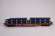LE4428 BACHMANN HO TRAIN flat wagon US Seabord 47399 loading wood boards