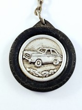 KEYRING - INTER-AUTO Dijon 1960s Vintage Miniature Wheel 3D Car Rentals