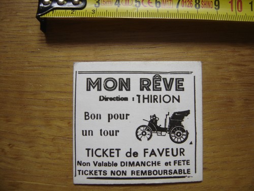 Jeton carton billet ticket - billet,
