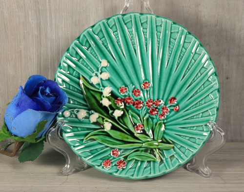Assiette barbotine ancien - en,