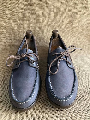 Chaussures bateau cuir bleu - bateau,