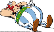 Plaque métal    asterix et obelix  30 X 20 CM