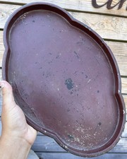 Plateau Carton Bouillie Chinois Japonais Ancien Chine Japon Papier Maché Laque