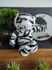 Doudou Chat Tigre Blanc Noir