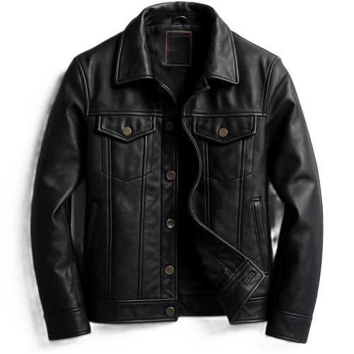 Veste camionneur cuir - veste,