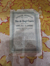 ancienne action bon de 20 francs au porteur exposition universelle de 1900