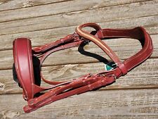 NWT Devoucoux Makila Crystal Padded Monocrown Dressage Full Double Bridle-MEDIUM