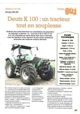 TRACTEUR DEUTZ K 100 Un tracteur tout en souplesse & Sur 4 Pages