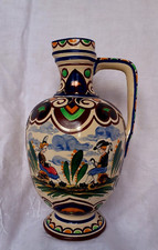 Pichet cruche en faïence de Desvres Gabriel Fourmaintraux décor breton