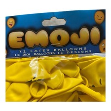 72 Emoji Latex Balloons 12”