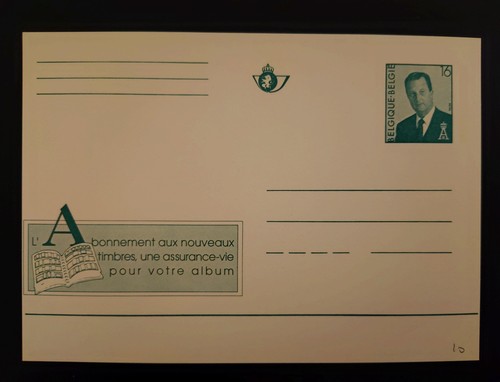 Belgique entier postal carte