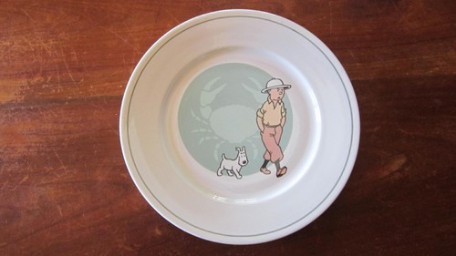 Assiette tintin crabe aux - assiette,