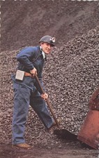 Old postcard postcard MINE MINER COAL TERRIL 3