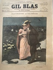 GIL BLAS STEINLEN ET CARUCHET  1896 N° 22 CHAUVES SOURIS JULES RENARD - VERLAINE