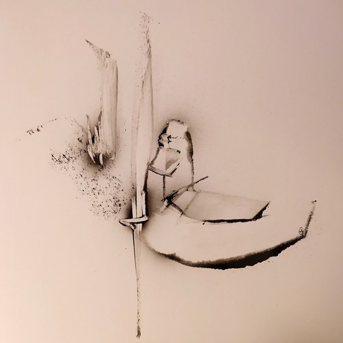 Tableau art abstrait - abstrait, noir