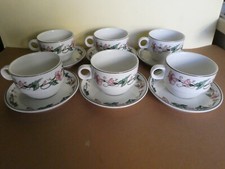 6 tasses à Thé en porcelaine