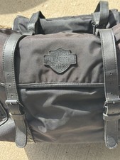 Harley Davidson Canvas And Leather Saddle Bags