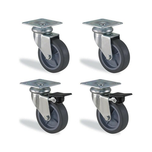 Lot roulettes pivotante - , et