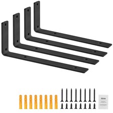 VEVOR Supports d'étagères équerre flottante robuste 256 x 155 mm 4 pièces en L