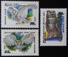 TIMBRES de RUSSIE - OISEAUX -