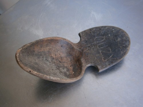 Cuillère bois noyer sculpté - bois,
