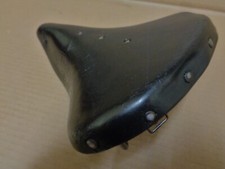 Ancienne selle vélo cuir Croupon noire Franceix N° 6 vélo ville vintage