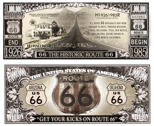 Route billet million dollar - route, 66