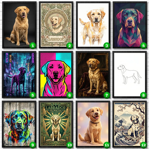 Poster affiche chien - affiche, labrador