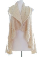 ✨ VINTAGE Gilet pour Femmes Crème 42 Sans manches ✨