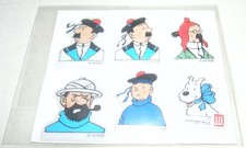6 AUTOCOLLANTS LU - TINTIN /