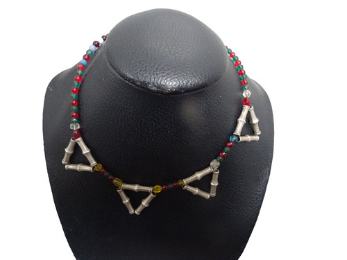 Ancien collier touareg argent - collier,