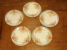 Antique Dinette Set circa 1950 5 Exotic Pineapple Decor Plates