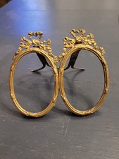 Ancien cadre double porte photo en bronze Louix XVI 16