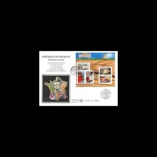 FDC GF soie -  Bloc France à vivre n° 10, oblit Paris 29/9/07, les 2 enveloppes