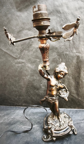 Pied lampe bronze - lampe, enfant