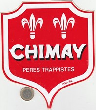 Autocollant. Boisson. Bière. CHIMAY. 15.5 X 18 cms