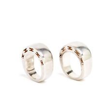 Hermès 2 bagues Argent
