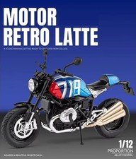 1/12 Finished Diecast Alloy Motorcycle Miniature Car BMW Retro Street Bike