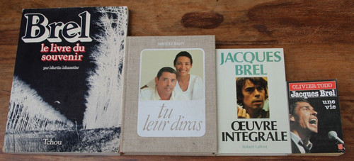 Jacques brel lot 4 livres - jacques,