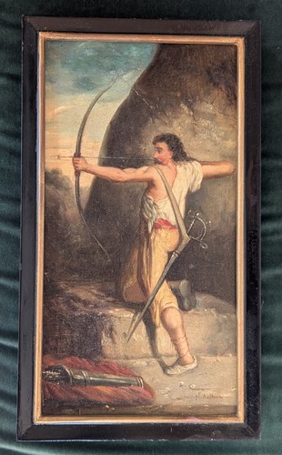 Huile sur toile représentant