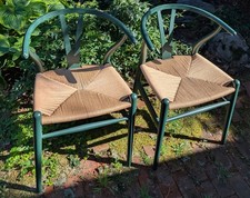 2 Wishbone chairs Carl Hansen & Son matte green