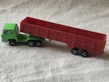 Majorette: Bernard Apple Green / Red Dumpster Semi Trailer Truck. 1/100. 2