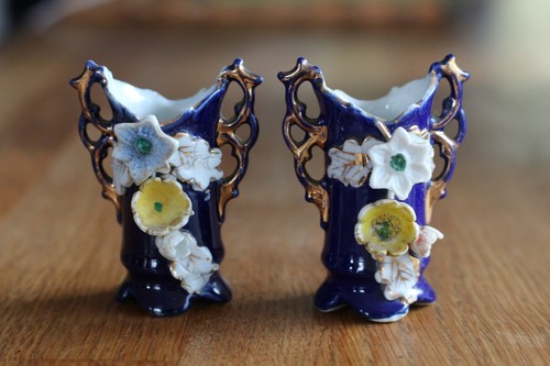 Paire petits vases anciens - de,